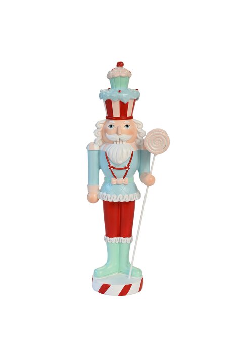 Noce, nutcracker, h33,5cm, light blue/red