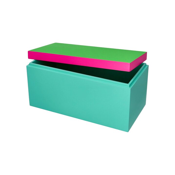 Neo, Box, M(13x13x26cm), 3 tone, neon green/neon pink/turquoise