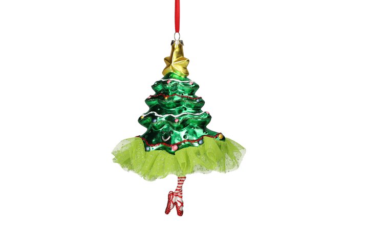 Hänger Weihnachtsbaum mit Tutu, grün