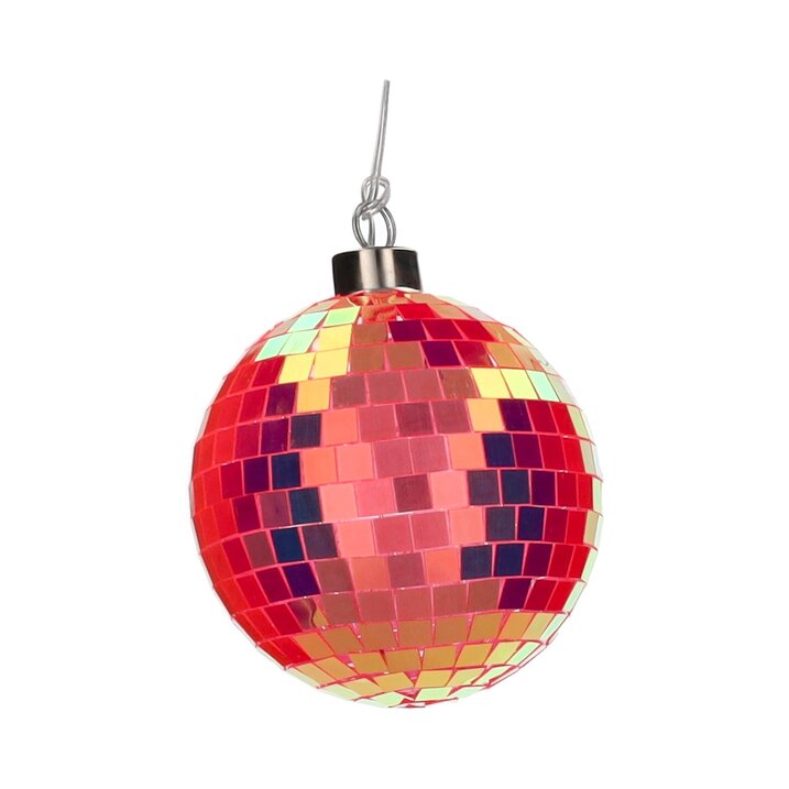 Disco, LED-Kugel, 10cm, neon orange