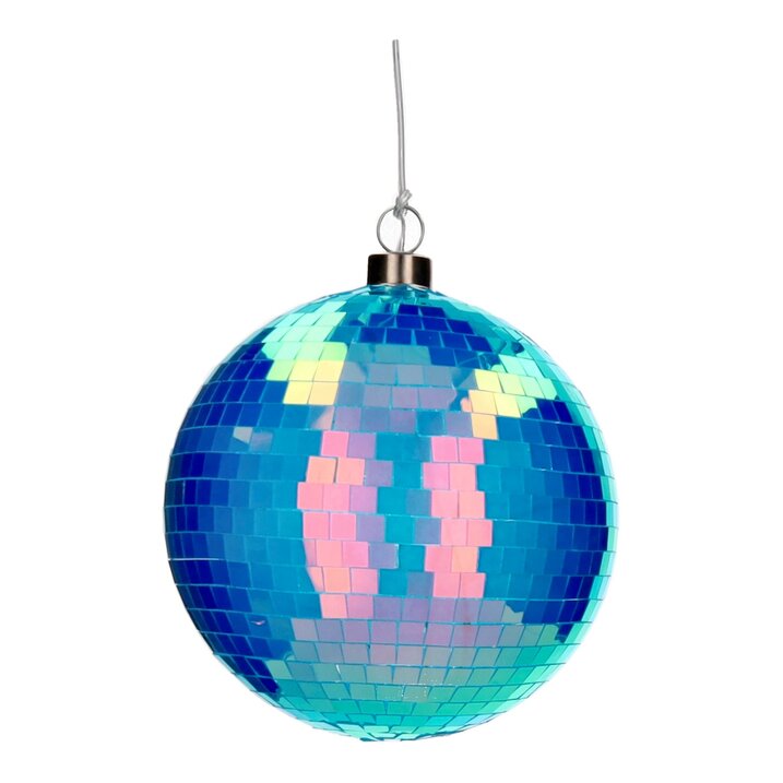 Disco, led ball, 15cm, neon blau