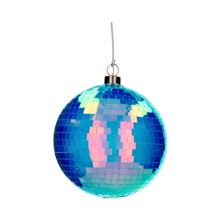 Disco, led ball, 15cm, neon blau