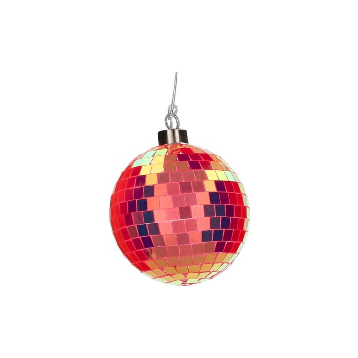 Disco, led ball, 10cm, neon orange