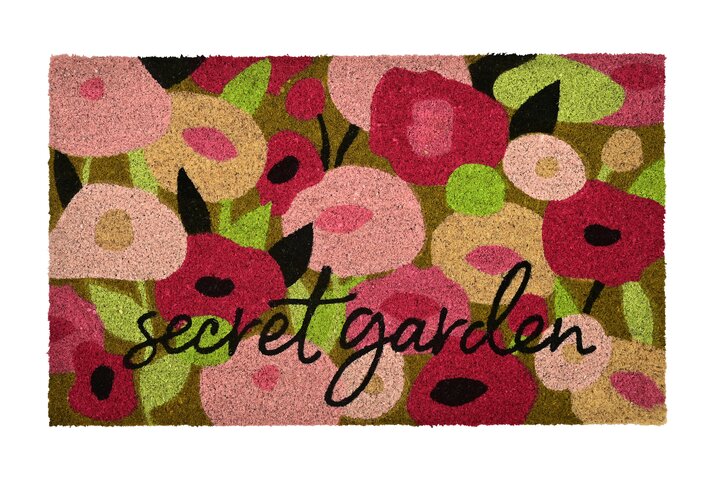 Fussmatte, Motiv: Secret Garden, mehrfarbig