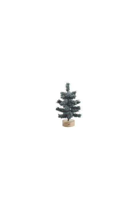 Silva, deco christmas tree, flocked, h15cm, gray