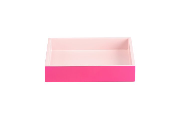 Spa, Tray, S, square (19x19x3,5cm), 2 tone, shiny pink/matt rosa