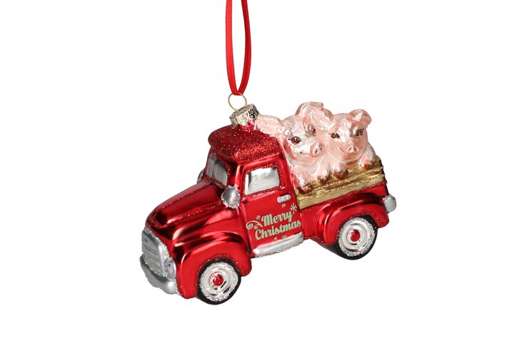 hanger truck with pigs, red