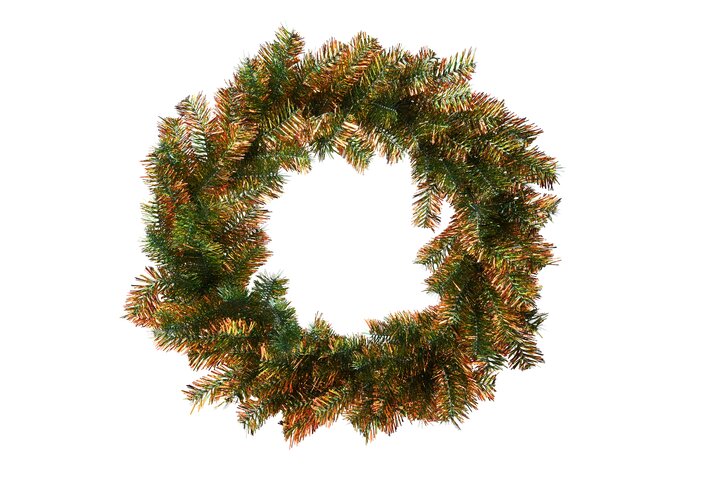 Tinsel,  wreath, d60cm, green 