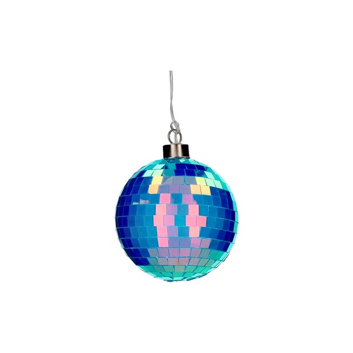 Disco, led ball, 10cm, neon blue