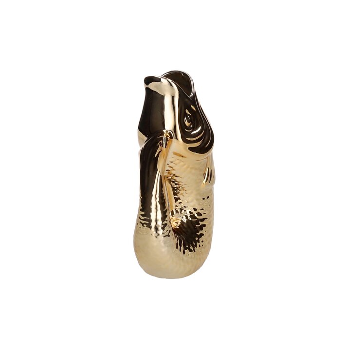 Monsieur Carafon, Fisch, Vase, S, gold, 1,2 Liter