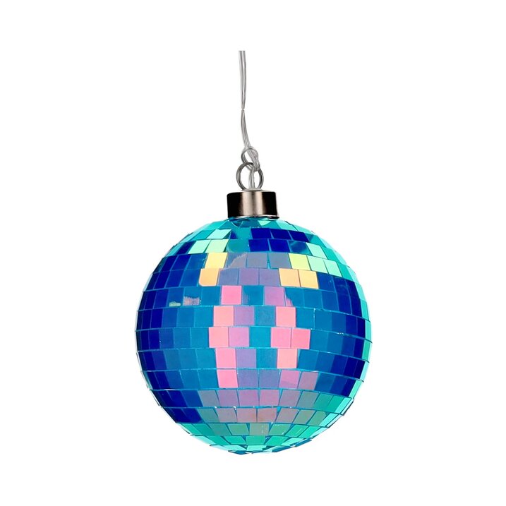 Disco, LED-Kugel, 10cm, neon blau