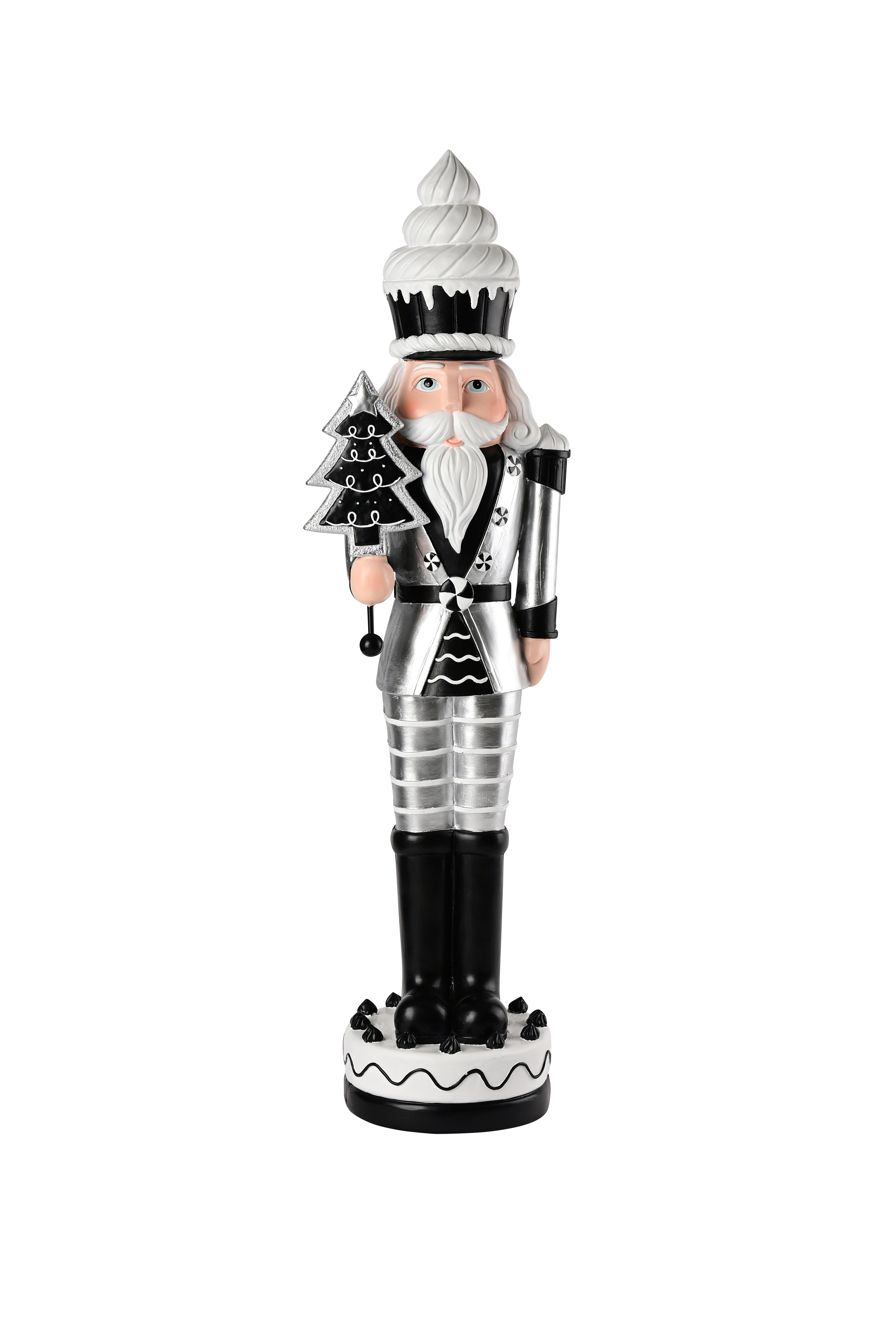 Noce, nutcracker, h94cm, black/silver