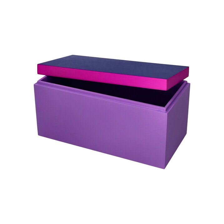 Neo, Box, M(13x13x26cm), 2 tone, dark blue/neon purple/purple