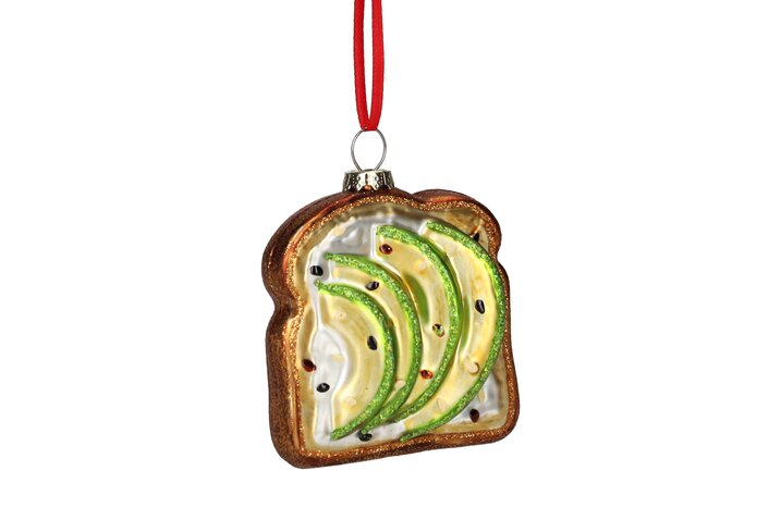 hanger avocado toast, brown/green