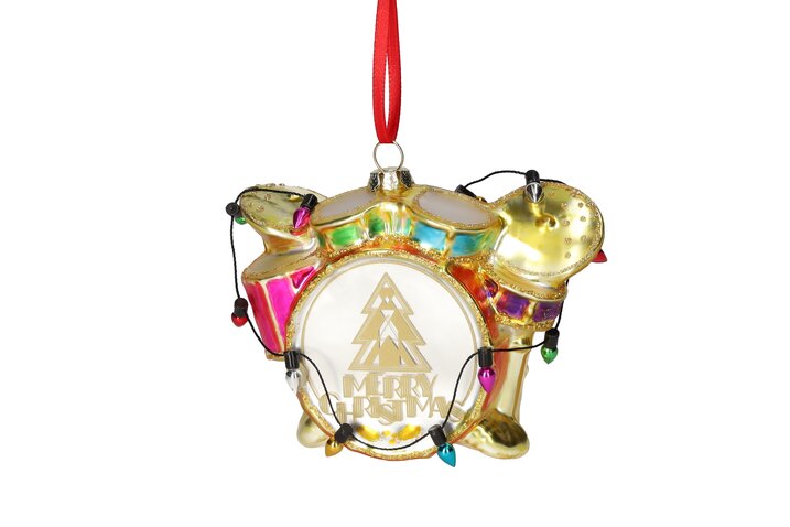 hanger drum with lamps, gold