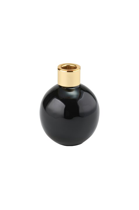 Saigon, vase/candle holder, S(h11cm) ball, black/gold