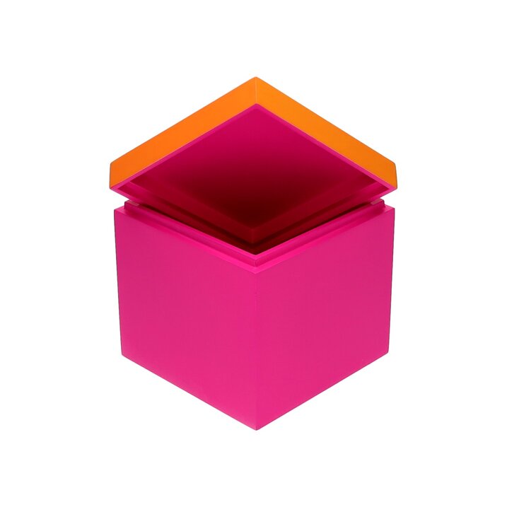 Neo, Box, S(13x13x13cm), 2 tone, neon pink/neon orange