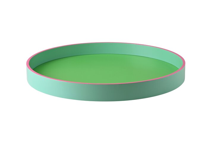 Spa, Tray, M, round, (35x3,5x35cm), 3 tone, neon green/mint/neon pink