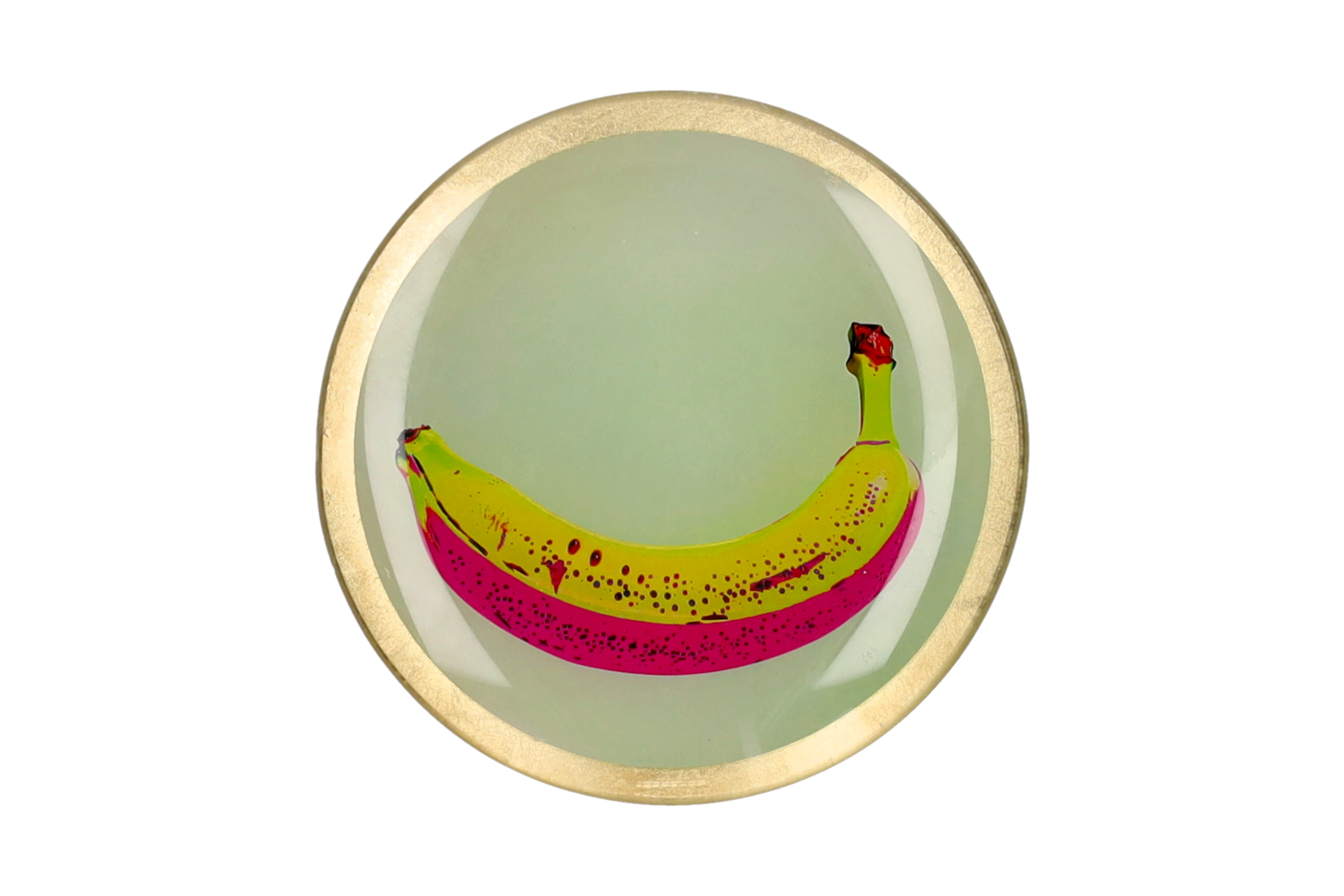 Love Plates, glass plate M, motive: banana, round